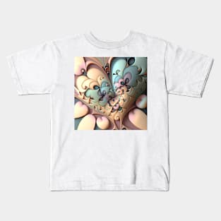 A Fractal Design in A Heart Motif Kids T-Shirt